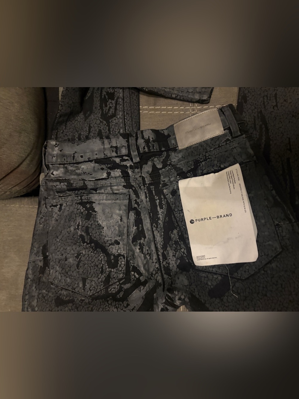 Men’s Black Acid-Wash Jeans